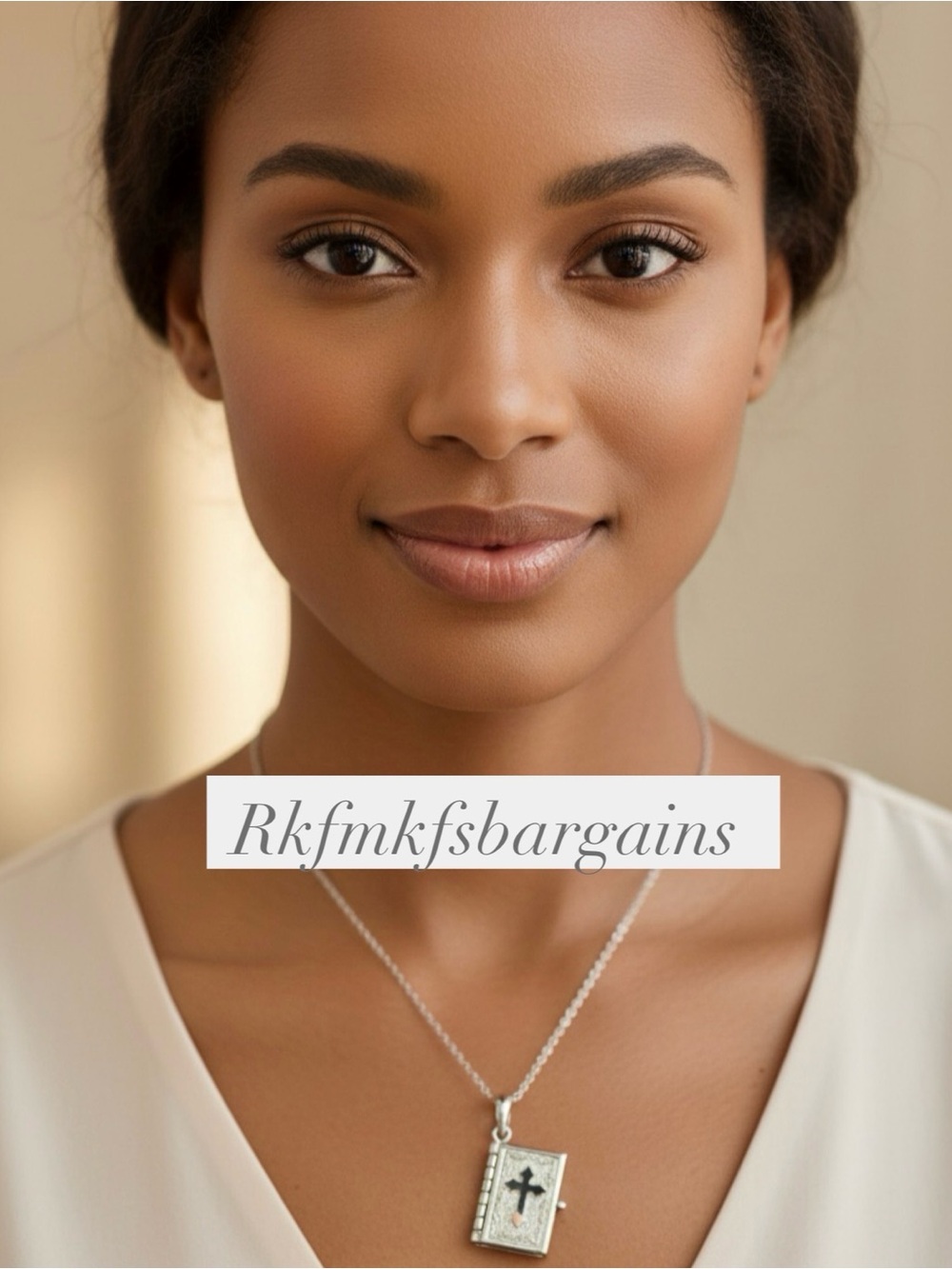 Sterling Silver Cross Book Pendant Necklace - Silver